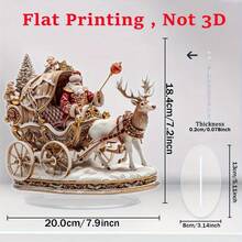 1 Buah Figur Santa Claus Kereta Luncur Rusa Akrilik Gaya Bohemian, Hiasan Bertema Natal - MultiWarna - View 5