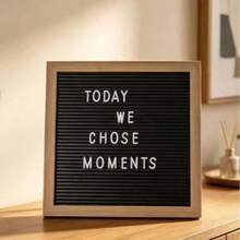 This Is A Wooden Letter Board With A Solid Wood Frame, Supporting Free Assembly Of Letters, Numbers And Symbols, Suitable For Home Decor, Photo Props Or Creative Message Display. - 1PC - View 2