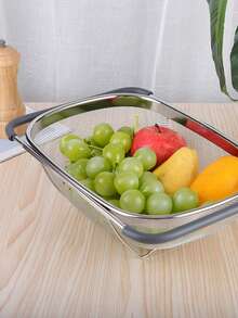 Expandable Stainless Steel Fine Mesh Sink Strainer Basket, Colander/Drainer Basket, Sink Vegetable Strainer, Vegetable Filter Basket, Halloween Gift, Home Kitchen Essential, Kitchen Decor, Room Decor - Multicolor - View 15