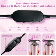Electric Callus Remover For Feet, 5‑Speed Adjustable 360° Clockwise & Counter‑Clockwise Rotation Foot Polisher With 2 Types Grinding Discs & 60Pcs Sandpaper Sheets, Pedicure Foot Care Tool, Ideal Gift For Wife Girlfriend - Pink - View 5
