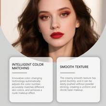 zephoco 13G/0.46OZ Base de Maquillaje en Barra 2 en 1 con Brocha Tono Oscuro Color Adaptativo Textura Ligera Hidratante Acabado Natural Sin Cuartearse Cobertura Ligera para una Piel Uniforme y Fresca - Deep Coffee - Ver 7