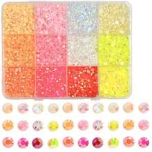 Resin Crystal Box, 3mm Thick, Random Mixed Colors, Eye-Catching, AB Crystal, Suitable For Nail Art, Handmade Jewelry DIY And Clothing Decoration - Multicolor - View 9