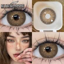 Eyeshare 彩色隱形眼鏡 1 對棕色鏡片,適合日常配戴與約會 - 棕色 - 查看 8