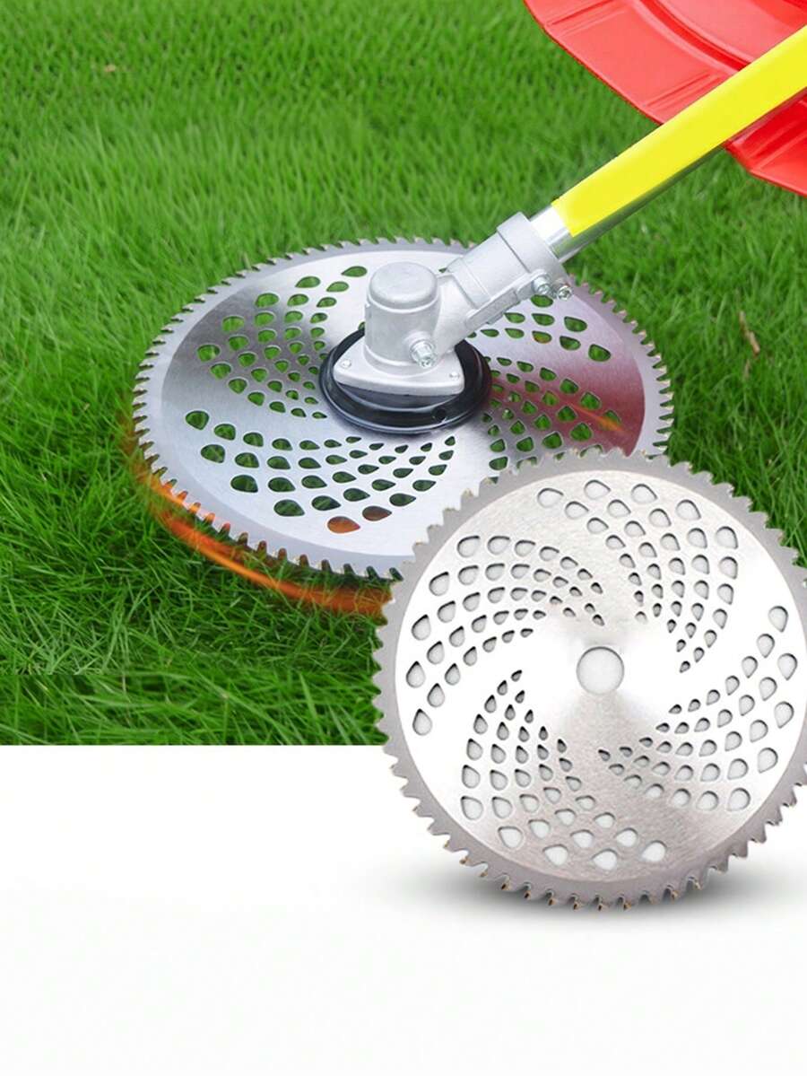 Bilah Pemotong Rumput Tebal untuk Mesin Potong Rumput Bensin Bulat Paduan Logam 10 Inci Aksesori Kepala Trimmer Bilah Gergaji Universal