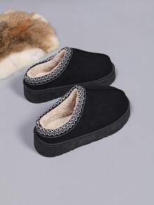 New Men's Autumn/Winter Solid Color Home Slippers EVA Ultra-Light Memory Foam Unisex Slippers - AB-18 Upgraded Version Black - View 8