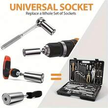 Universal Torque Wrench 7-19mm Hex Socket Multi-Function Universal Socket - A - View 10