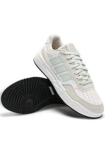 Adidas Sepatu Sneakers Kasual Retro Low-Top Serbaguna Tahan Aus Model Low-Top dari Clover untuk Pria dan Wanita. - Aprikot putih/hijau - View 1