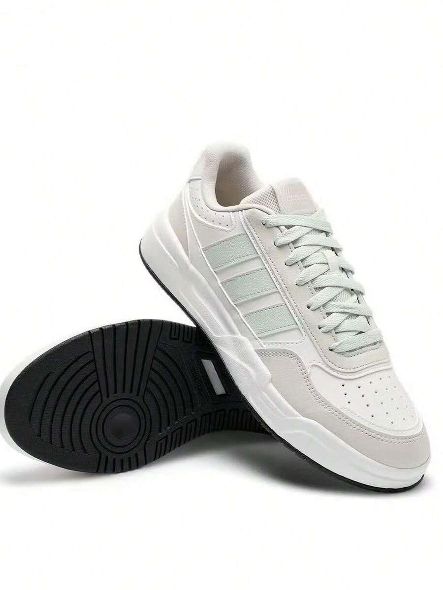 Adidas Sepatu Sneakers Kasual Retro Low-Top Serbaguna Tahan Aus Model Low-Top dari Clover untuk Pria dan Wanita. - Aprikot putih/hijau - View 1