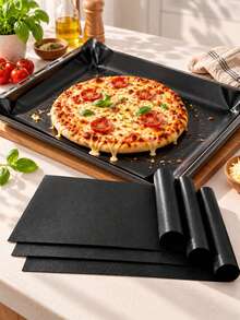1/2pcs Oven Liners, Suitable For Home And Outdoor Grilling, Easy To Clean Oven/Stove Bottom Protection Mat, Non-Stick Heat-Resistant Baking Mat, Durable Thick Oven Mat, Stove Protector, Grill Mat, Spill-Proof Mat, Oven And Microwave Mat, Kitchen Supplies, Heat-Insulating Mat, DIY Desserts, Kitchen Tools - Multicolor - View 1
