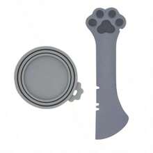 Pet Food Can Lid And Spoon, Cute Paw-Shaped Can Opener Cat Wet Food Spoon, Dog And Cat Can Universal Silicone Sleeve Suitable For Cats And Dogs - 1L - View 15