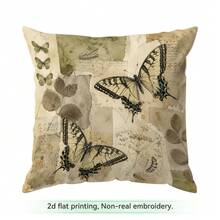 4pcs/1pc Vintage Insect Collage Design Pillow Case, Single-Sided Print Pillow Case, Suitable For Living Room Bedroom Home Decor, All Season Pillow Case - Multicolor - View 14