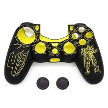 1pc Soft Rubber Gel Silicone Cover ForPS4 Controller Shellps4 Decals ForPS4 Protective Silicone Skin Case Grip Cover - View 7