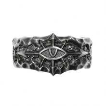 CIREY 1pc Vintage Starforged Black Expedition Champion Abaddon Open Ring Men's - Expedition Ring - View 7