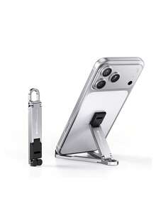 Foldable Mini Keychain Phone Stand Spring Hook Portable Travel Cell Phone Holder Compatible With IPhone All Smartphones Up To 20.32 Cm - Multiple Styles - View 11