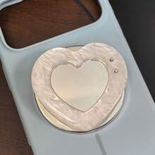 Cute Bear Round Phone Stand, Soft Airbag Holder With Heart Mirror, Multi Color - Multicolor - View 6