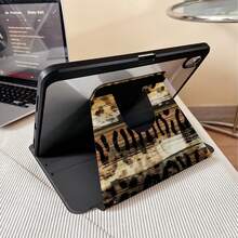 1件復古豹紋360°旋轉平板保護殼，相容iPad 10代10.9吋2022智能殼/Air 13(M3 2025)/Air 11(M3 2025)/11(A16 2025)，相容OPPO Pad，相容 MatePad，相容Vivo Pad，相容Honor Pad，相容Xiaoxin Pad - 彩色 - 查看 6