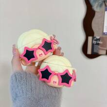 Pink Fashion Glasses Star Girl Earphone Protective Case Compatible With AirPods 5/1/2/3/4/Pro/Pro2/Pro3 - Multicolor - View 3