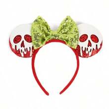 asmodee 1pc Disney Halloween Mouse Ear Headband, Jack Skeleton Ghost Sequin Bow Hair Accessory, Cosplay Party Costume Decoration Headpiece - Style Random - View 10