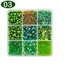 6pcs DIY Beaded Plant Set, Green Glass Beads Moss Iron Wire Group, Handmade Hanging Pot Plant Decor Home Decoration Craft Materials - A - View 13