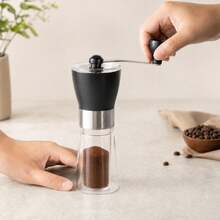 Mini Portable Coffee Grinder Handheld Ceramic Burr Travel - Black - View 5