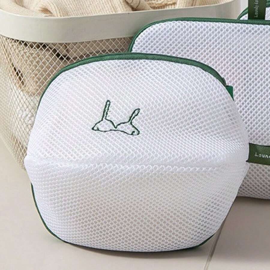 Cute Embroidered Square Bra Wash Bag, Washing Machine Laundry Net Bag For Underwear Protection, Anti-Tangle Anti-Deformation Mesh Bag With Hanging Strap