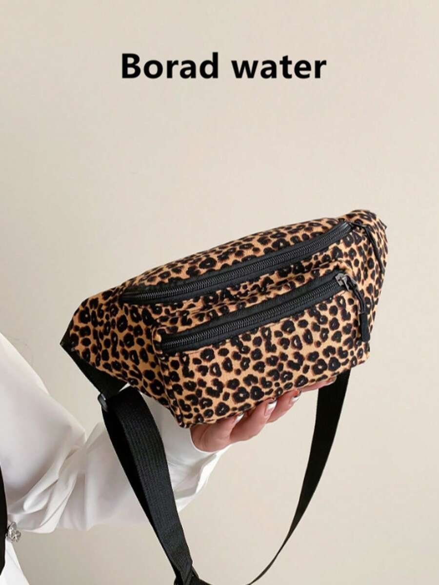 Fashionable Multi-Use Leopard Print Sports Casual Women's Chest Bag Waist Bag - Multicolor - View 1