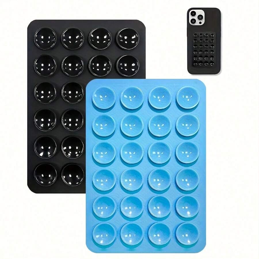 2pcs Multi-Function Silicone Phone Suction Cups - Universal Type, Strong Adhesion, Easy Detachable & Reusable, Suitable For Tablet Protective Cases And Stands, Rich Colors, Gift For Friends, Halloween Gift
