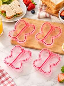 1 pieza Cortador de sándwich, molde DIY para hacer sándwiches, molde con patrón de animal lindo para pan de sándwich, panqueques y galletas, herramienta casera linda para hacer formas de tostadas lindas, decoración de cajas de almuerzo y alimentos - Multicolor - Ver 16