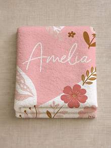 1pc Customized Name Bed Blanket, Personalized Bed Throw, Personalized Blanket, Cute Blanket, Best K Blanket, Comfortable Blanket, Home Gift, Birthday Gift, Christmas Gift, Personalized Gift, Gift For Son/Daughter, Gift For Friend - Style 2 - View 5