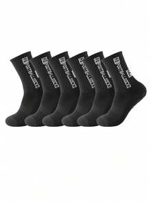 1/3/6 Pairs Men's Soccer Socks, Short/Long/Mid-Calf, Thick Terry Sole, Non-Slip, Couple Sports Socks - Multicolor - View 5