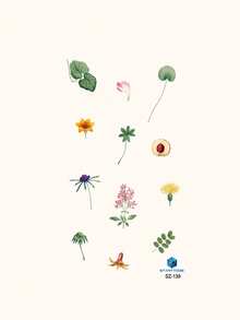 1pc Colorful Forest Fresh Plant Pattern Party Gift Holiday Gift DIY Music Festival Temporary Tattoo Sticker For Arm, Shoulder, Neck, Collarbone, Leg, Waterproof Body Skin Tattoo - Multicolor - View 6