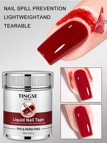 TINGSE 1 Kaleng 100g Lem Anti-Meluber, Mudah Sobek, Keren dan Berkualitas Tinggi, Daya Rekat Tinggi, Pengaplikasian Halus, Hadiah Seni Kuku untuk Wanita - Putih - View 4