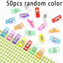 Random Color Sewing Clips, Multi-Purpose Plastic Craft Clips, Crochet And Knitting Clips, Clothing Clips, Binding Clips, Paper Clips With Rotary Cutter, Crochet Sewing Supplies - Color - View 10