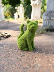 1pc Realistic Puppy Decorative Figurine, Flocked Animal Ornament For Outdoor Garden, Patio, Backyard Landscape Decor - Multiple Styles - View 12