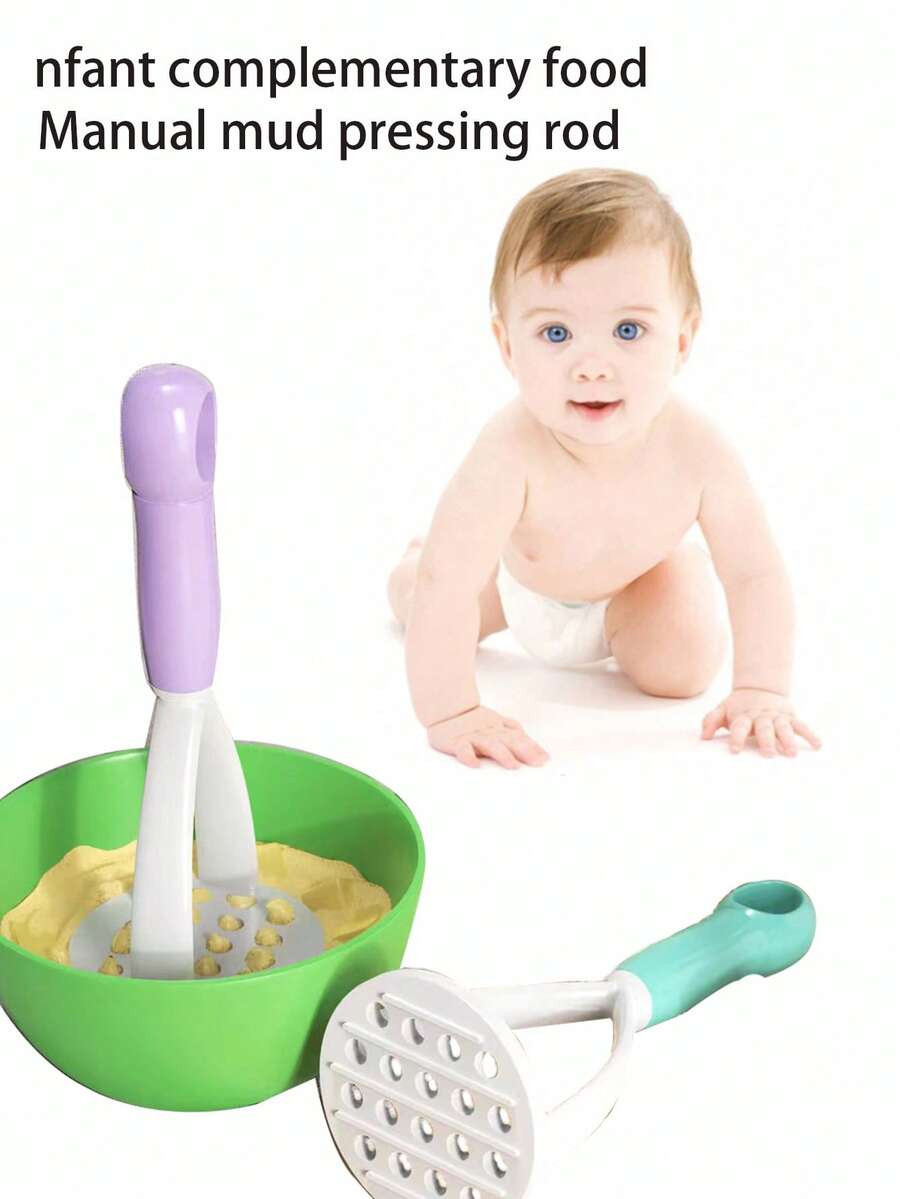 1 Buah Alat Penghancur Kentang Manual untuk Makanan Bayi, Alat Dapur untuk Menghancurkan Ubi Ungu dan Kentang - Aneka warna 3 - View 1