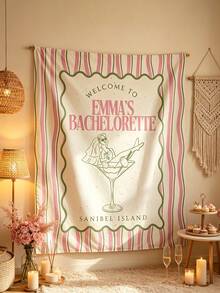 Personalized Bachelorette Party Backdrop, Customizable Text Party Banner, Exquisite Bridal Shower And Social Club Decor, Indoor/Outdoor Single Party Backdrop And Signage - Multicolor - View 8
