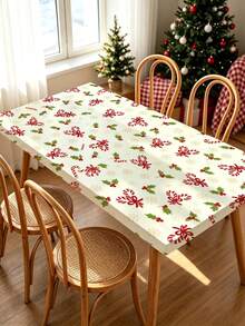 1pc Christmas Element Elastic Band, Rectangular Design, Anti-Slip Elastic, Waterproof, Oil-Resistant, Scratch-Resistant, Suitable For Dining Table, Folding Table, Kitchen, Party, Picnic, Camping And Home Decor. - Multicolor - View 5