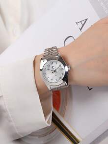 RICECGO A Stylish And Elegant Women's Quartz Watch-Refined And Timeless For Everyday Wear, Perfect As A Gift - Silver - View 2