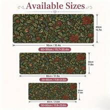 Holly Poinsettia Large Mouse Pad, Vintage Christmas Desk Mat, Extended Keyboard Pad , Polyester Surface With Rubber Base For Gaming, Home Office, Winter Decor And Festive Holiday Gifts 3 Sizes Available - View 5