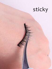 Black Eyelash Extension Tape, Temperature Sensitive Refill, Jelly Texture, Glue-Free Self-Adhesive False Eyelash Tape, Eyelash Tape Tool - Black - View 7