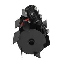 Red‑Black 9‑Tooth Iron Weeding‑Wheel Attachment, Spray‑Painted Universal‑Connector Cultivating‑Unit For Garden Orchard Vegetable‑Plot Sandy‑Soil Tasks - B - View 9