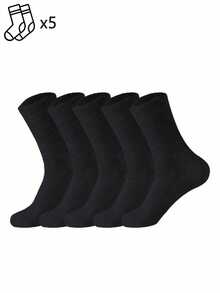1/5/10/20 Pairs Men's Mid-Calf Socks, Minimalist Black & White Casual Socks For Spring & Autumn, Daily Versatile - Multicolor - View 6