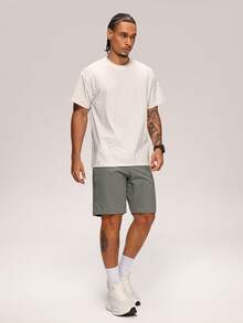 MASKERT Men's Sports Shorts, Tennis Badminton Golf Practice Shorts, Daily Morning Evening Jogging Running Fitness Pants - Grey - View 8