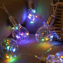 Solar Powered Vintage Glass Bulb String Lights, Soft Warm Glow, Durable Waterproof, Suitable For Patio, Garden, Dorm And Holiday Party Atmosphere Lighting - Bulb - View 6