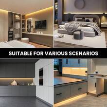 Lampu Strip LED COB Kontrol Sentuh, Bertenaga USB, Dapat Diredupkan, Dua Warna Putih Hangat & Putih, Lampu Bawah Kabinet untuk Dapur dan Lemari Pakaian di Rumah - MultiWarna - View 7