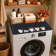 Cute Cartoon Kitten Print Washing Machine Top Cover Mat, Non‑Slip Waterproof Dust‑Proof Dryer Protector Pad For Laundry Room - Cute Kitten - View 4