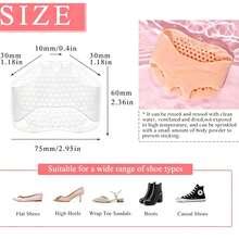 2 Pairs Soft Gel Forefoot Pads, Unisex, Reusable Breathable Sleeve-Style Forefoot Pads, Pain Relief (Beige, One Size) Silicone Foot Pads, Comfortable Fit, Metatarsal Support Pads - Multiple Styles - View 3