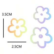 3pcs Flower Car Mirror Bumper Decorative Stickers And Decals, DIY Cute Waterproof Decoration - A - View 11