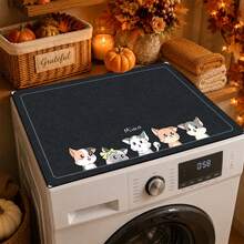 Cute Cartoon Kitten Print Washing Machine Top Cover Mat, Non‑Slip Waterproof Dust‑Proof Dryer Protector Pad For Laundry Room - Cute Kitten - View 3