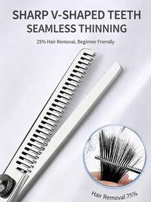 5pcs Hair Cutting Scissors Set, Straight Scissors + Thinning Scissors + Hair Cloth + Comb + Bag, Professional Hairdresser Scissors Set, Straight Scissors Thinning Scissors Seamless Cutting, Stainless Steel Material, For Self Hair Cutting - Multicolor - View 6